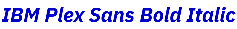 IBM Plex Sans Bold Italic الخط